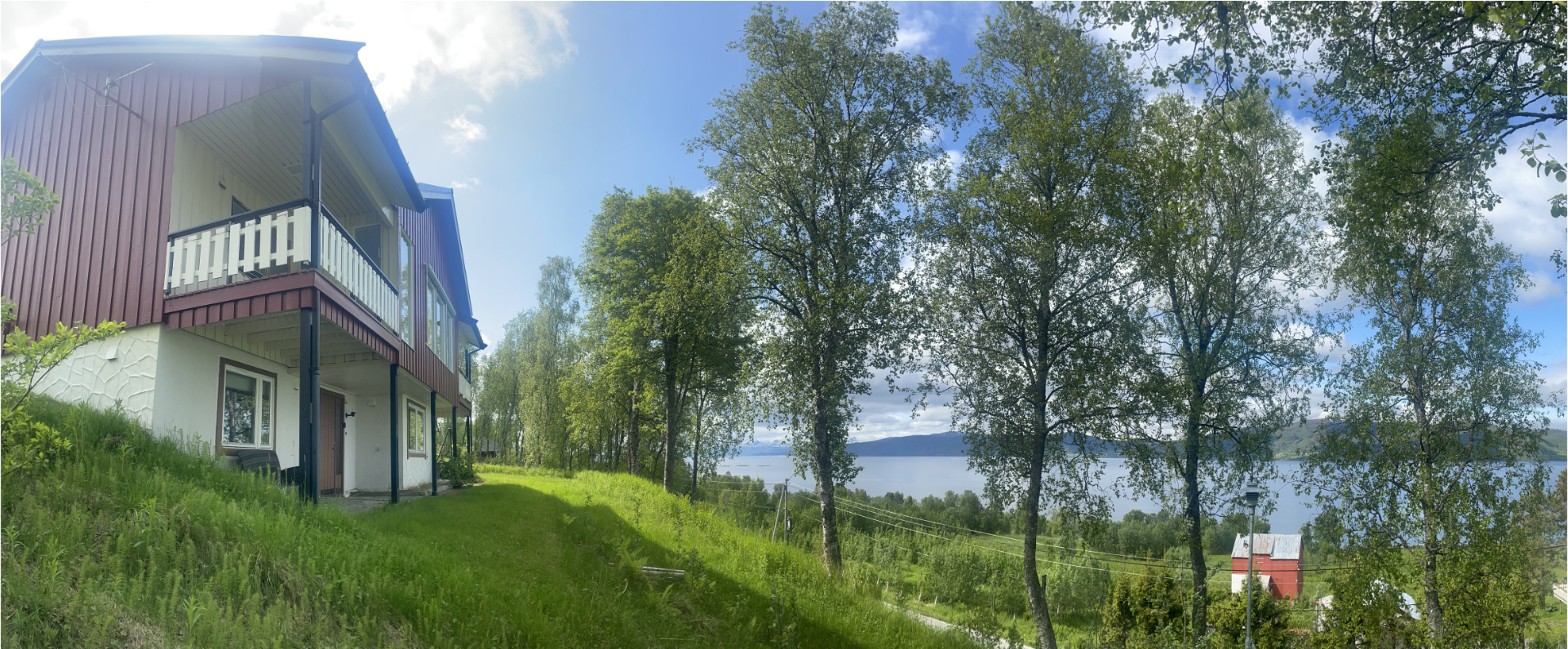 Site with sea and mountain view to Senja
